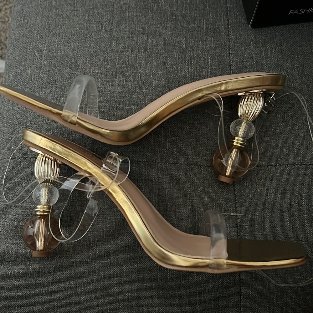 Clear strap sexy Fashion Nova Heel